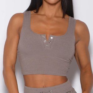 Bombshell Sportswear Henley Long Brad - Size Small Toffee